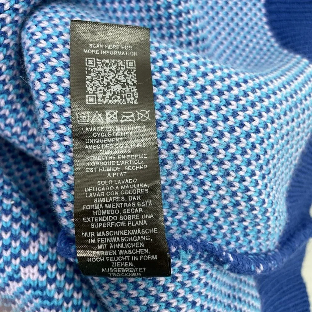 Asos Design Argyle Sweater Crew Neck Knit Preppy Oversized Purple Blue Mens XL